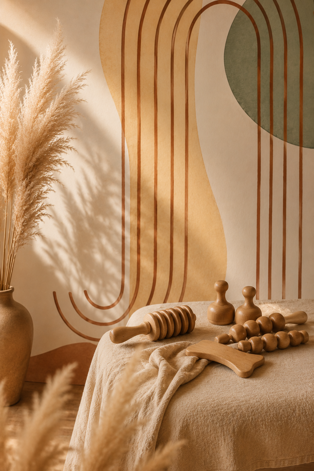 Outils en bois pour la madérothérapie